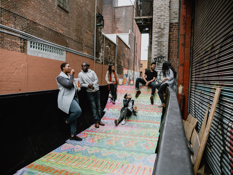 People enjoying Poplettes popped sorghum in Detroit