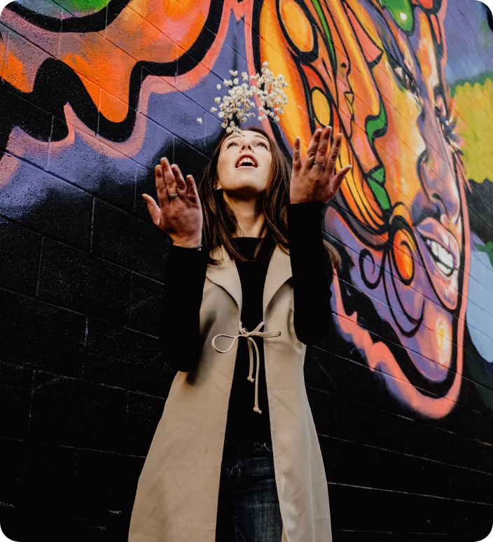 A young woman celebrating the day by tossing popped sorghum in the air, a fun snack for all ages Copy: Poplettes is made from popping sorghum, a gluten-free ancient grain, popular globally for centuries. Packed with flavor and better for you, this dangero