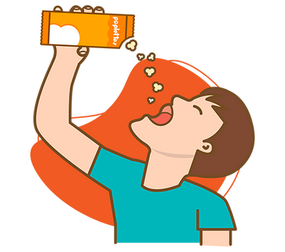 Pour popped sorghum directly into your hand or mouth from the open pouch